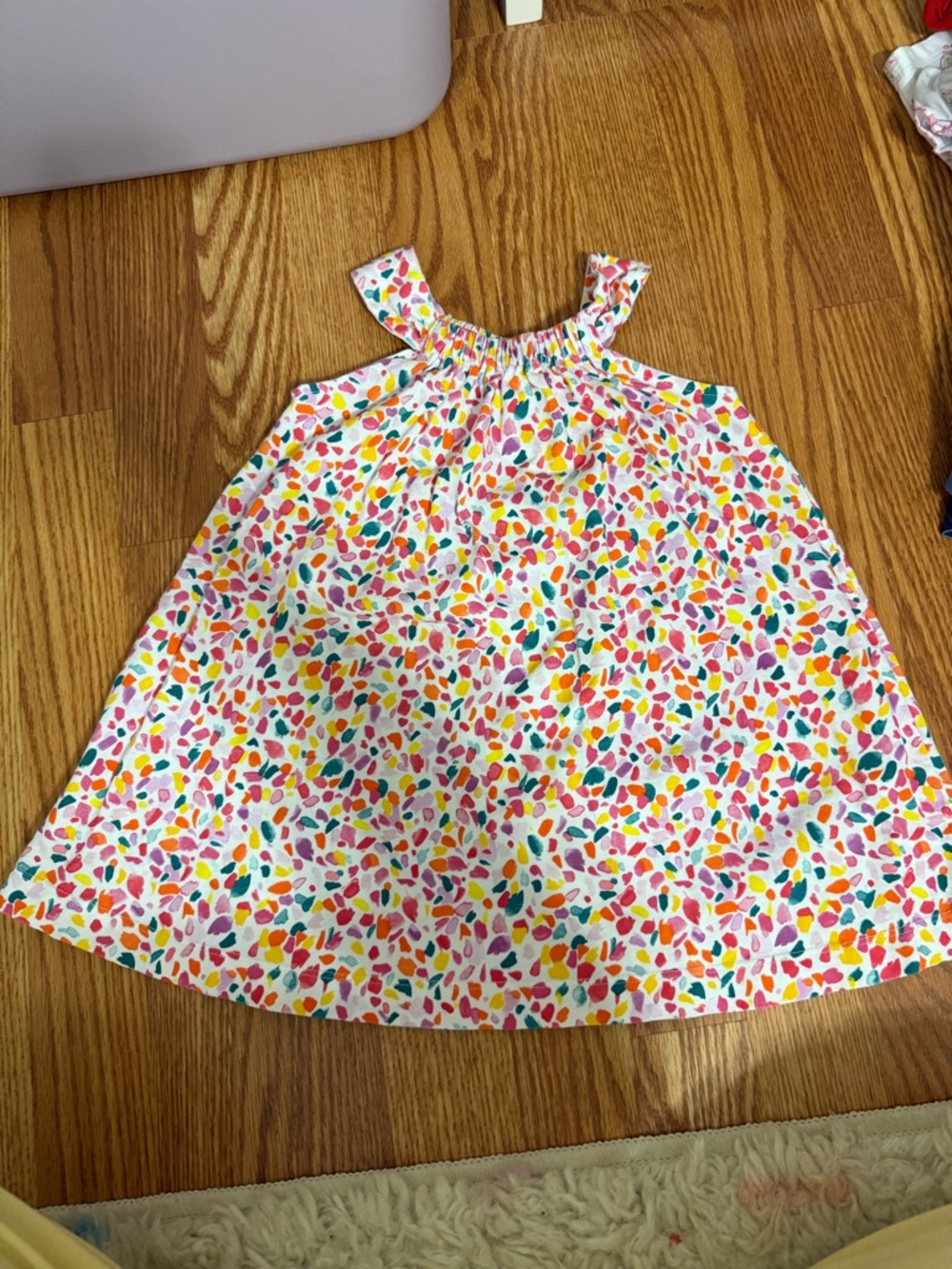 Mayoral White Sundress with Multicolor Sprinkles